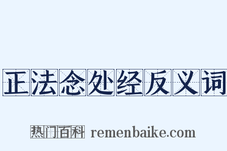 正法念处经反义词是什么意思的图片